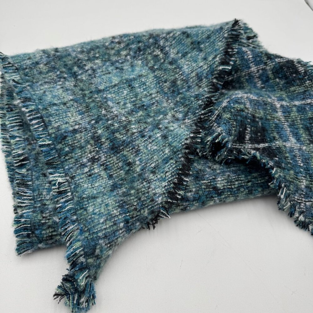 J. Jill Womens Wraps Scarf Seaport MT Plaid Knitted Neck Warmer One Size blanket